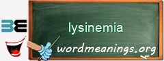 WordMeaning blackboard for lysinemia